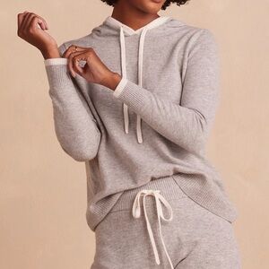 Summersalt The Coziest Cashmere Blend Hoodie And Jogger SET Wolf Gray